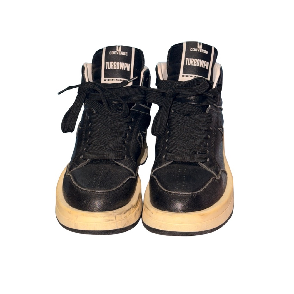 Converse Black and Cream Turbo Sneakers Size 40